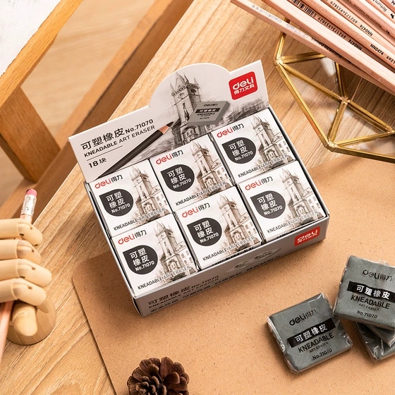 Picture of Deli 71070 Kneadable eraser drawing Soft Eraser Student Art Sketch Highlight Pencil Eraser
