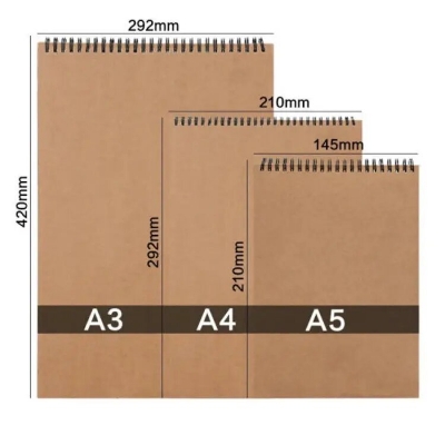 Picture of Sketch art & drawing book with spiral binding I Available in A5, A4, and A3 sizes
