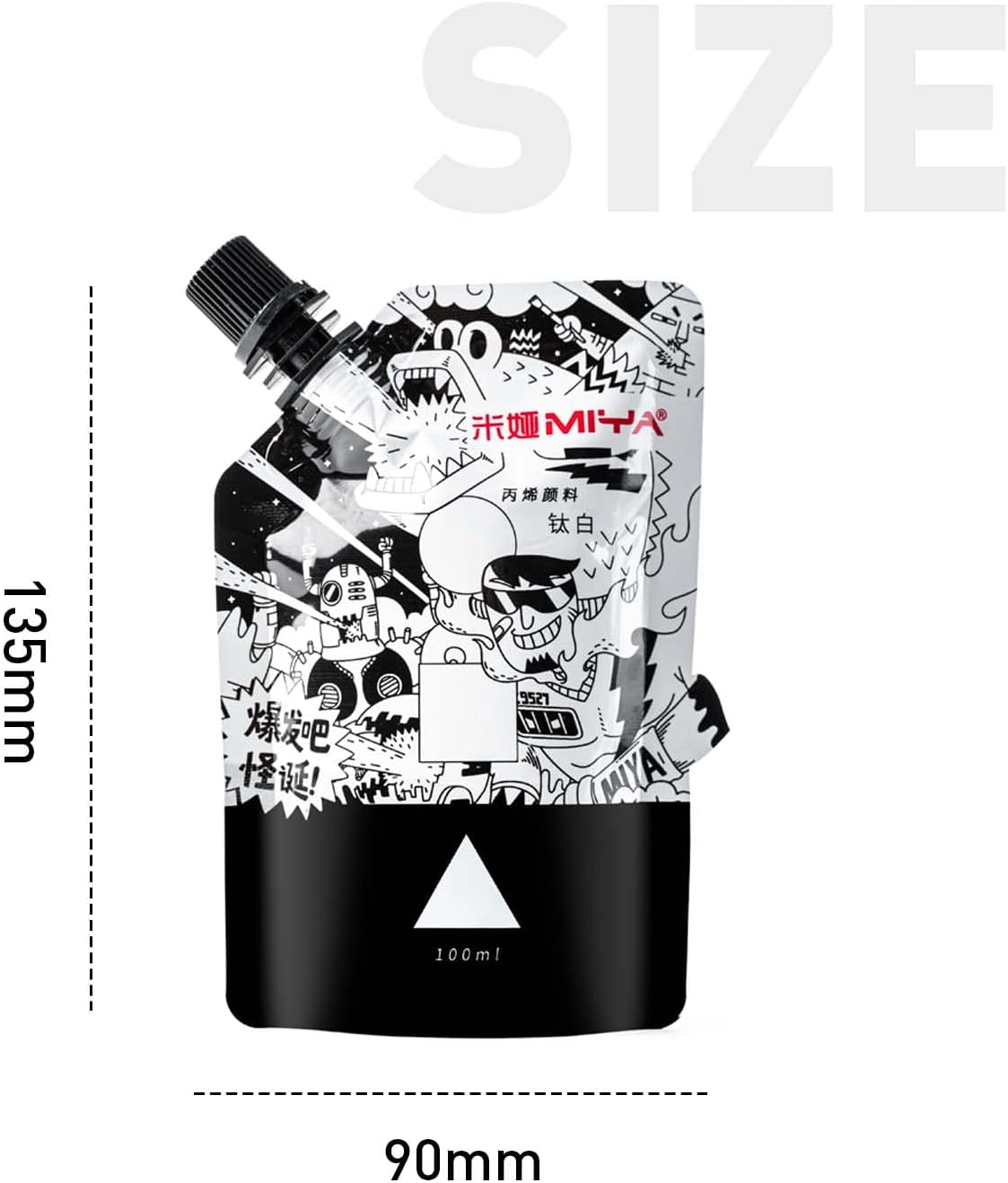 Picture of Himi Acrylic color 100ml - Crimson Red