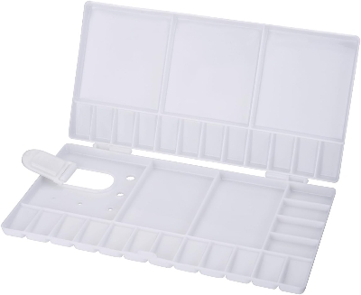 Picture of Compact Watercolor Palette with 33 Compartments and Brush Holders