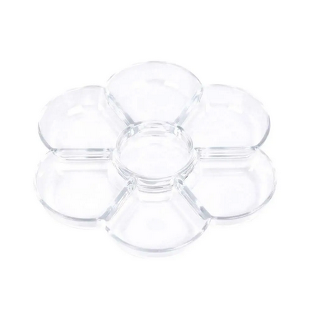 Picture of Flower Clear Plastic Palette 7 Well Flower Paint Tray color Mixing Palette