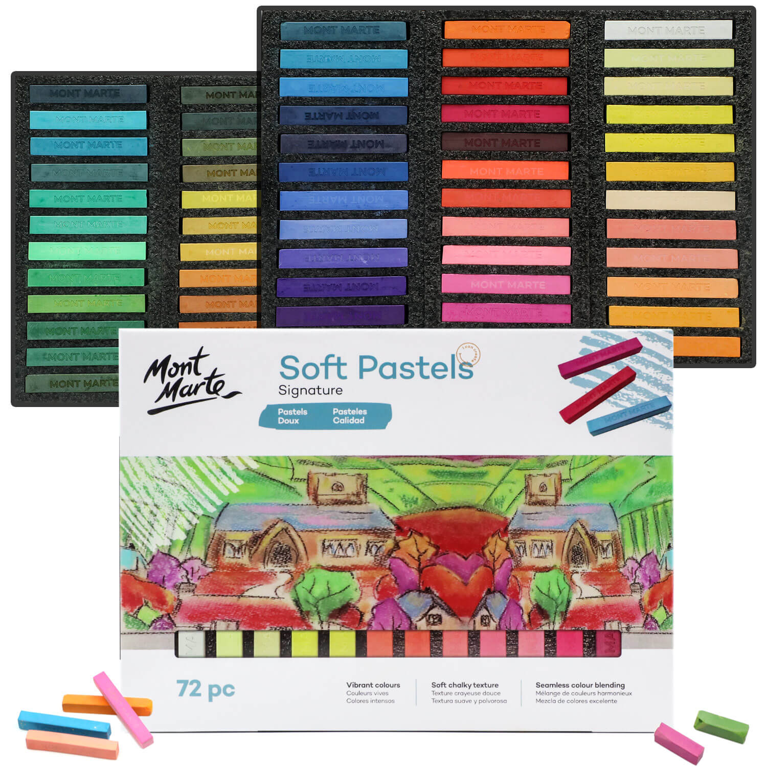 Picture of Mont Marte Square Soft Pastels 72pc