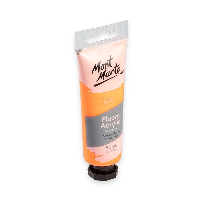Picture of Mont Marte Fluro Acrylic Paint 50ml-Orange