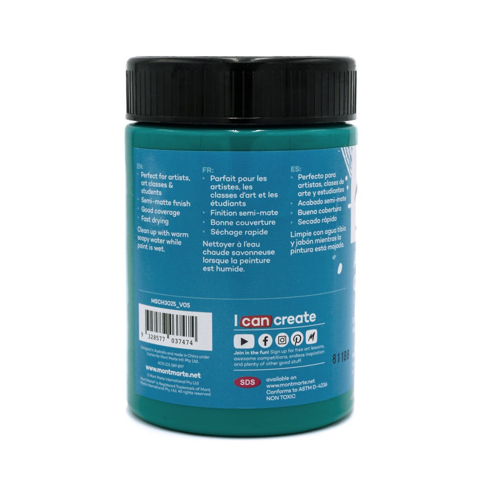 Picture of Mont Marte Acrylic Color Paint 300ml-Viridian