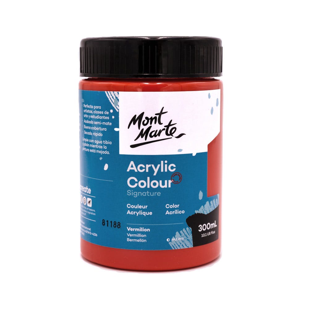 Picture of Mont Marte Acrylic Color Paint 300ml-Vermilion