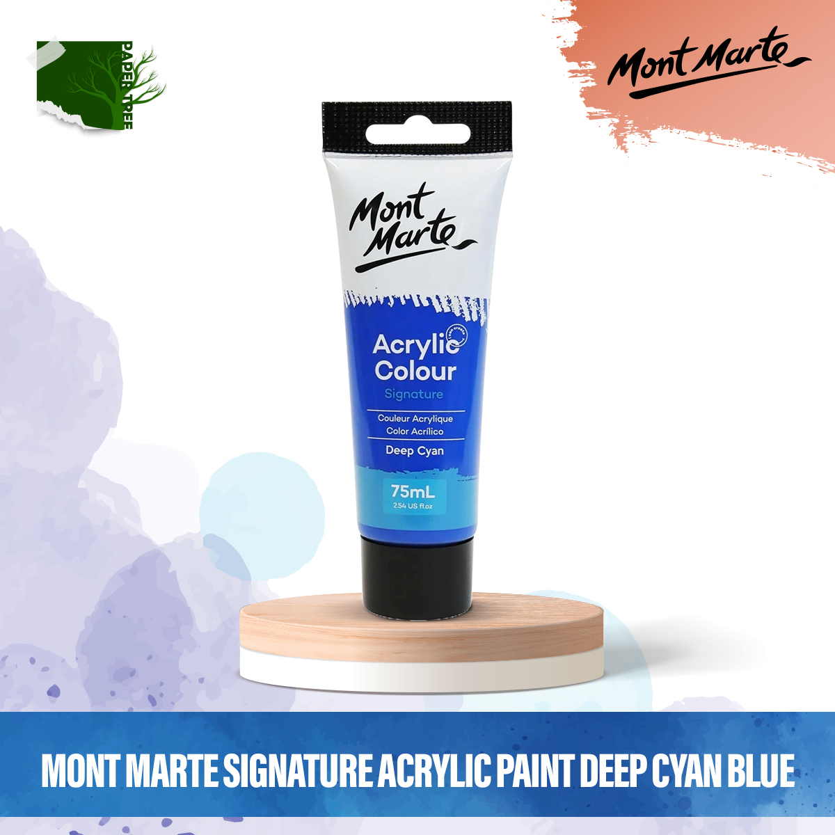 Picture of Mont Marte Signature Acrylic Paint 75ml Tube - Deep Cyan Blue