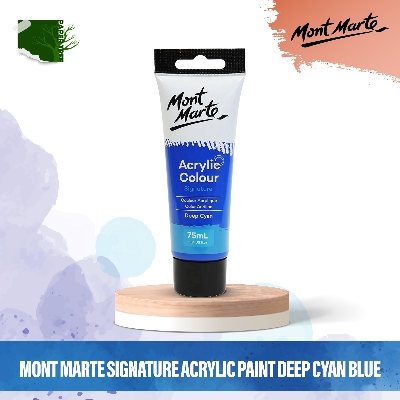 Picture of Mont Marte Signature Acrylic Paint 75ml Tube - Deep Cyan Blue