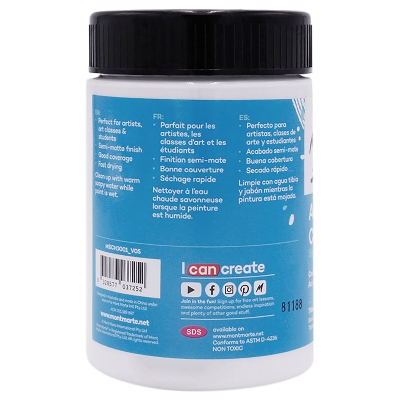 Picture of Mont Marte Acrylic Colour Paint 300ml-Titanium White MSCH3001