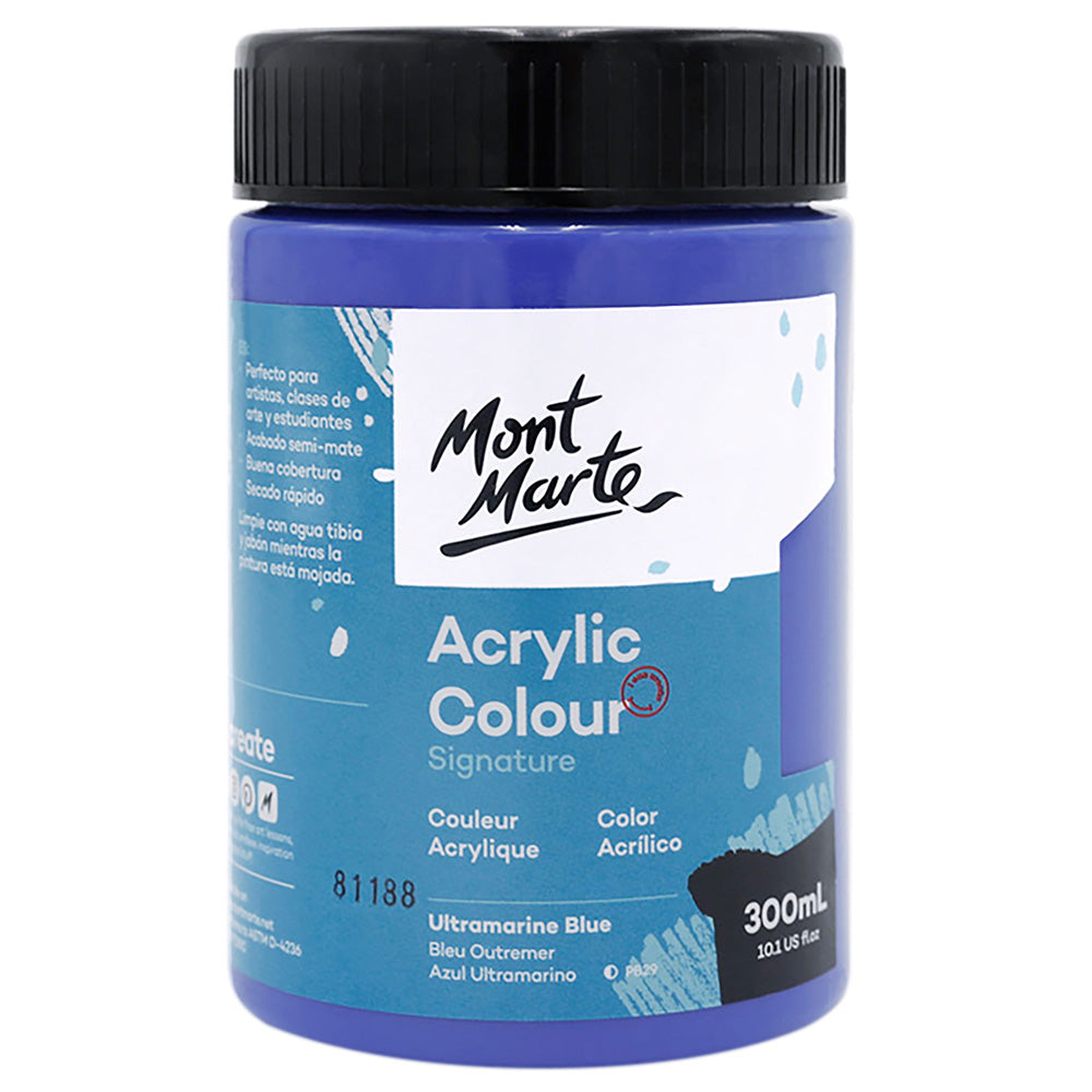 Picture of Mont Marte Acrylic Colour Paint 300ml - Ultramarine Blue