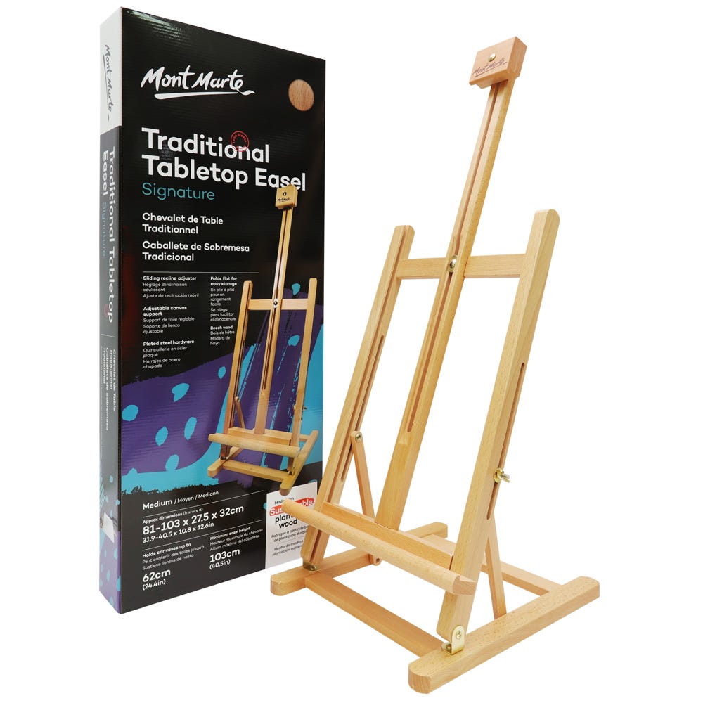 Picture of Mont Marte Desk Easel - Medium Traditional Style Beech Wood