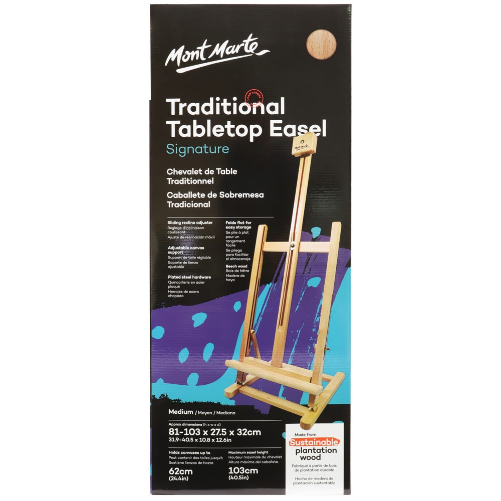 Picture of Mont Marte Desk Easel - Medium Traditional Style Beech Wood