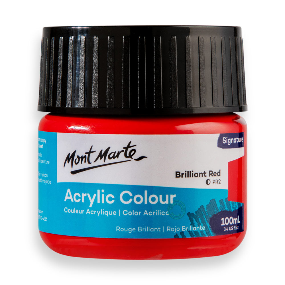 Picture of Mont Marte ACRYLIC COLOR PAINT 100ML-BRILLIANT RED