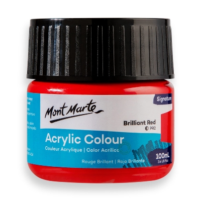 Picture of Mont Marte ACRYLIC COLOR PAINT 100ML-BRILLIANT RED