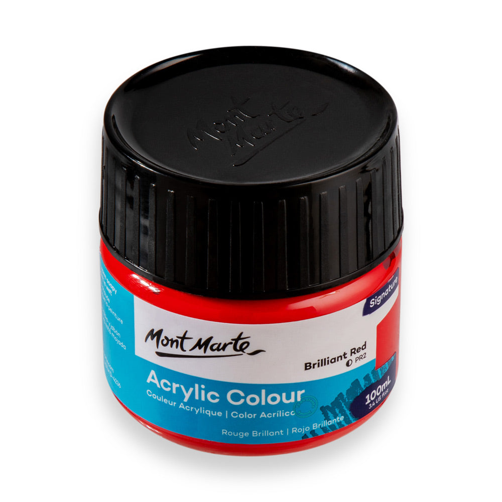 Picture of Mont Marte ACRYLIC COLOR PAINT 100ML-BRILLIANT RED