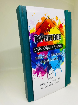 Picture of Papertree Mix Media Art Book 5.2x8.2 inch -300gsm -36 Sheets