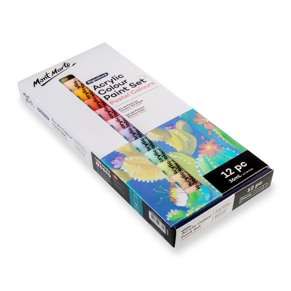 Picture of Mont Marte Acrylic Color Pastel Colors 12pc*36ml