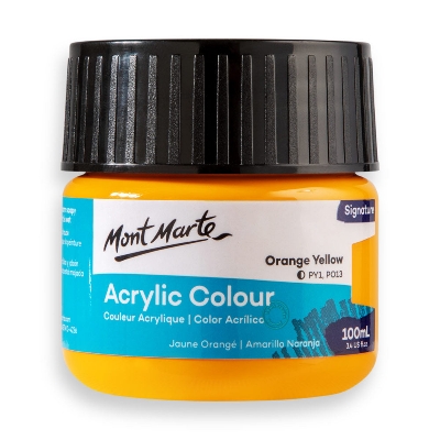 Picture of Mont Marte Acrylic Color Paint 100ml-Orange Yellow