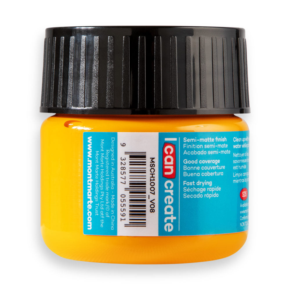 Picture of Mont Marte Acrylic Color Paint 100ml-Orange Yellow