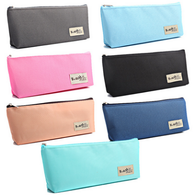 Picture of Lengthened pencil case simple lightweight fashion canvas solid color stain-resistant stationery bag boy large capacity primary school student stationery box