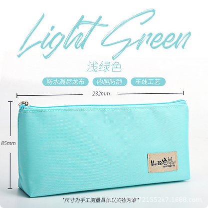 Picture of Lengthened pencil case simple lightweight fashion canvas solid color stain-resistant stationery bag boy large capacity primary school student stationery box