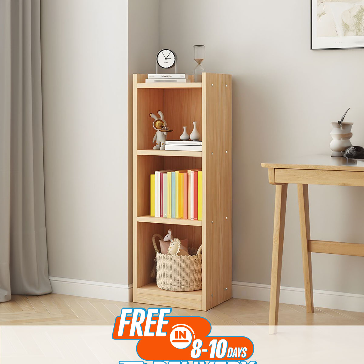 Picture of Karigor BD KARIGOR Nifty Nice Modern 3 Layer Showpiece Shelf Stand Book Shelf Low Budget Side Rack Bookcase Self Showcase Shelve