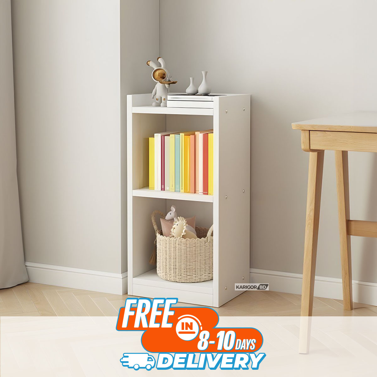 Picture of Karigor BD KARIGOR 2 Layer Showpiece Shelf Stand Book Shelf Low Budget Side Rack Bookcase Self Showcase Shelve