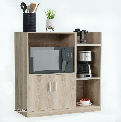 Picture of Karigor BD Mocrowave Oven Rack Kitchen Cabinet Counter-top Stand with Multiple Shelves and Large Storage Capacity