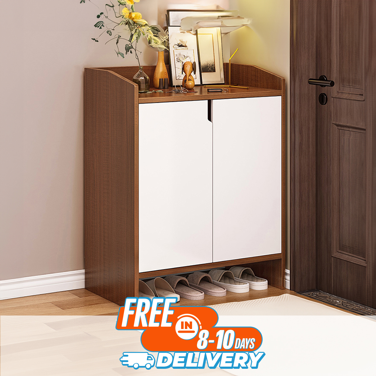 Picture of Karigor BD KARIGOR Simple Design Shoe Cabinet Rack Storage Shelf Cabinet Modern Almari Shoes Organizer Budget Friendly Balcony Cabinet Rack for Shoes