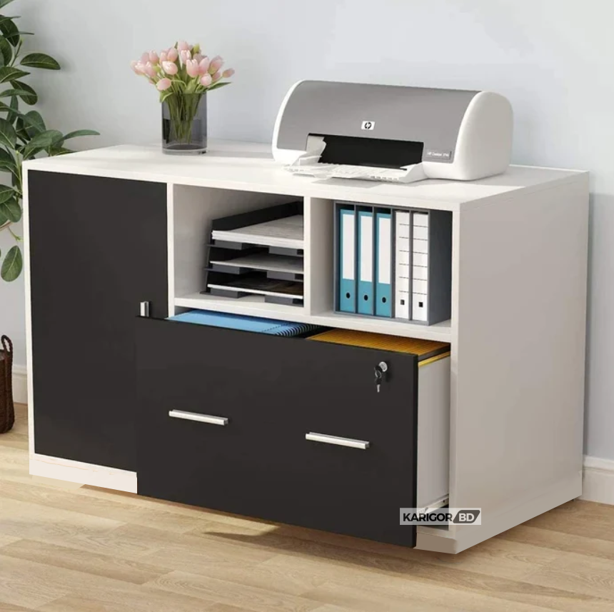Picture of Karigor BD Office File Cabinet Storage Organizer Sideboard Printer Stand File Rack with Drawers- Model 1D1P2S by KARIGOR