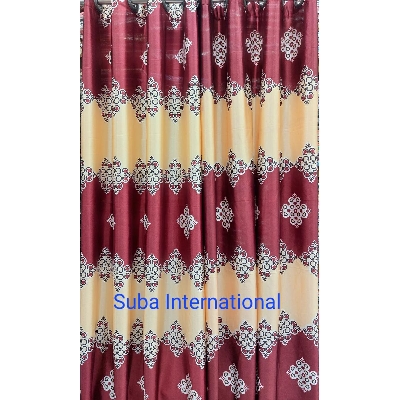 Picture of Synthetic Curtain পর্দা Porda 6 pcs Red Colour from Suba International.
