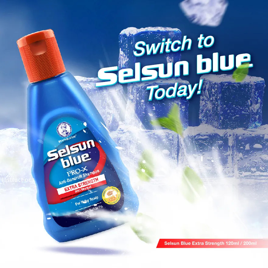 Picture of Selsun Blue PRO X Extra Strength Shampoo Anti Dandruff For Itchy Scalp 120ml UK