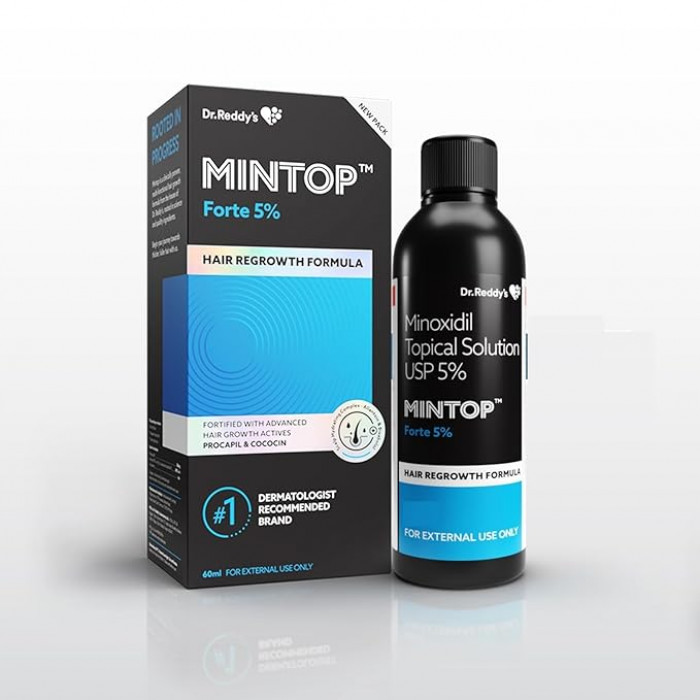 Picture of Mintop Forte 5% Hair Restore Formula with Minoxidil Reduces Hairfall 60ml INDIAN