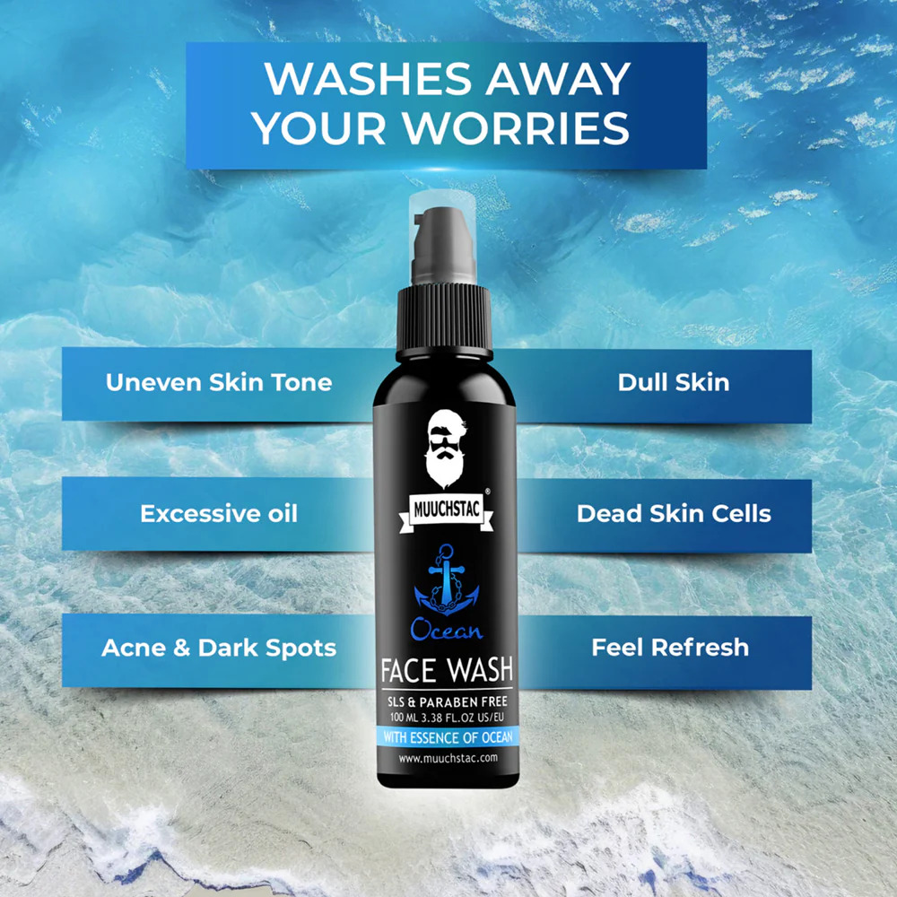 Picture of Muuchstac Ocean Face Wash For Men 100ml INDIAN