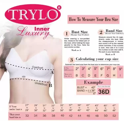 Picture of Trylo Bra Maroon Colour Size 36 INDIAN