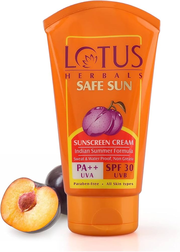 Picture of Lotus Herbals Safe Sun Sun Block Cream PA+ SPF 30 PA++ UVA 100gm INDIAN
