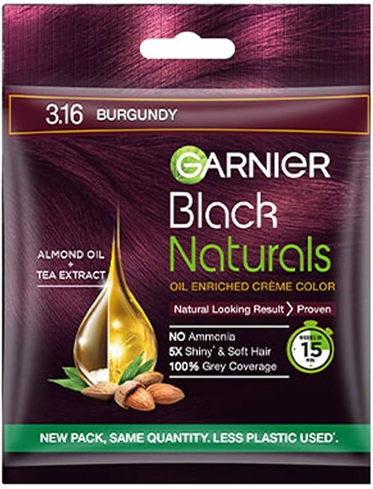 Picture of Garnier Black Naturals Oil Enriched Creme Hair Colour Burgundy 20ml + 20ml 2packets INDIAN