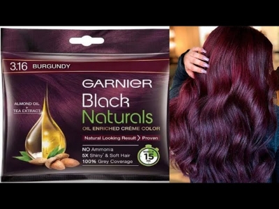 Picture of Garnier Black Naturals Oil Enriched Creme Hair Colour Burgundy 20ml + 20ml 2packets INDIAN