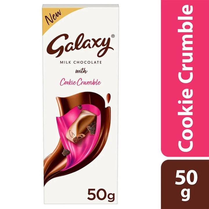 Picture of Galaxy Milk Chocolate With Cookie Crumble - Premium Quality, Rich & Creamy Texture, 50gm INDIAN