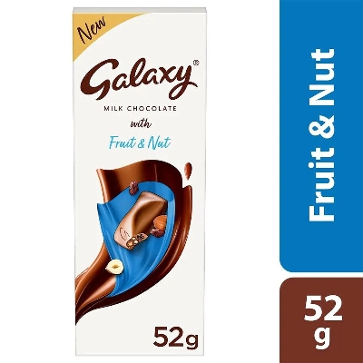 Picture of Galaxy Milk Chocolate With Fruit & Nut - Premium Quality, Rich & Creamy Texture, 52gm INDIAN