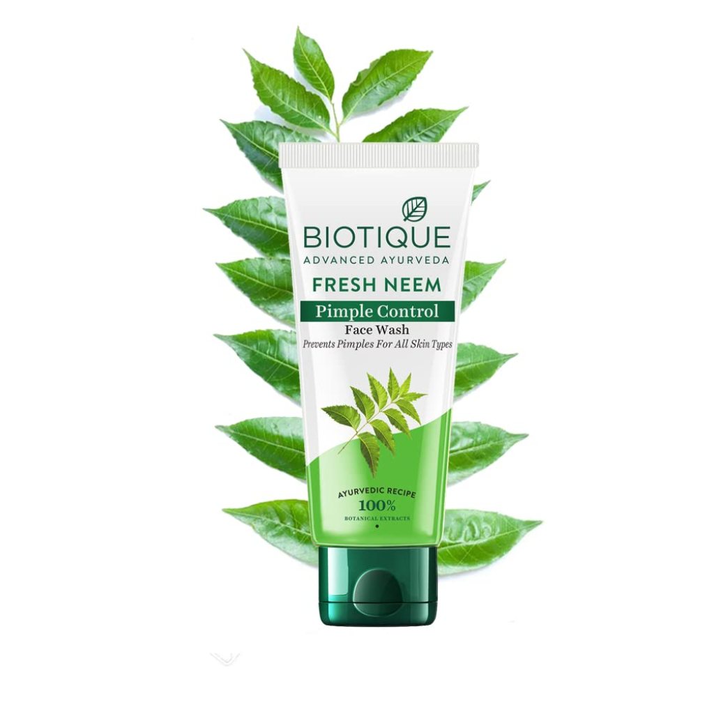 Picture of Biotique Fresh Neem Pimple Control Face Wash Prevents Pimples For All Skin Types, 150ml INDIAN