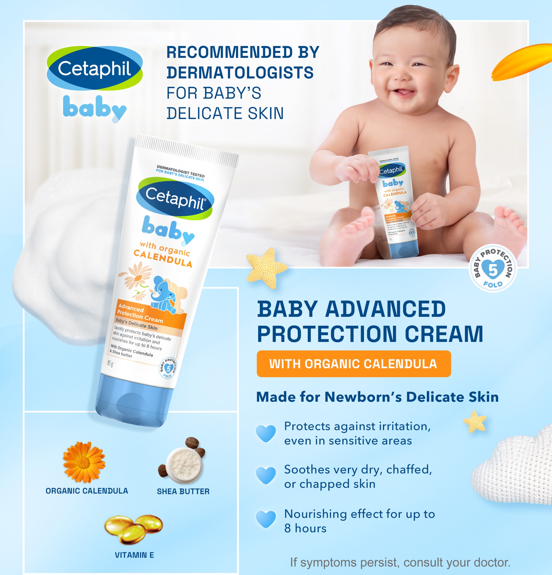 Picture of Cetaphil Organic Calendula Moisturizing Cream for Baby - 85gm GERMANY