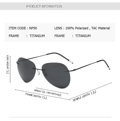 Picture of Rimeless Sunglasses Ultra lightweight Titanium