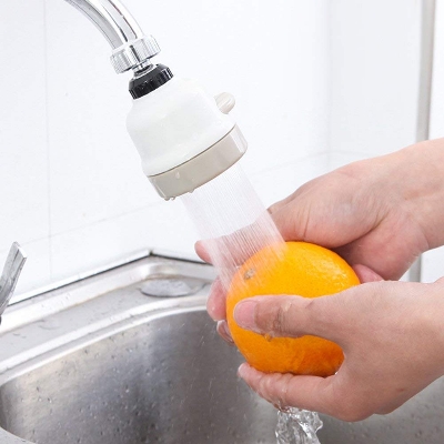 Picture of Silicone and Stainless Steel 360 Degree Rotating Sprinkler Faucet Pressurizing Kitchen Accessory