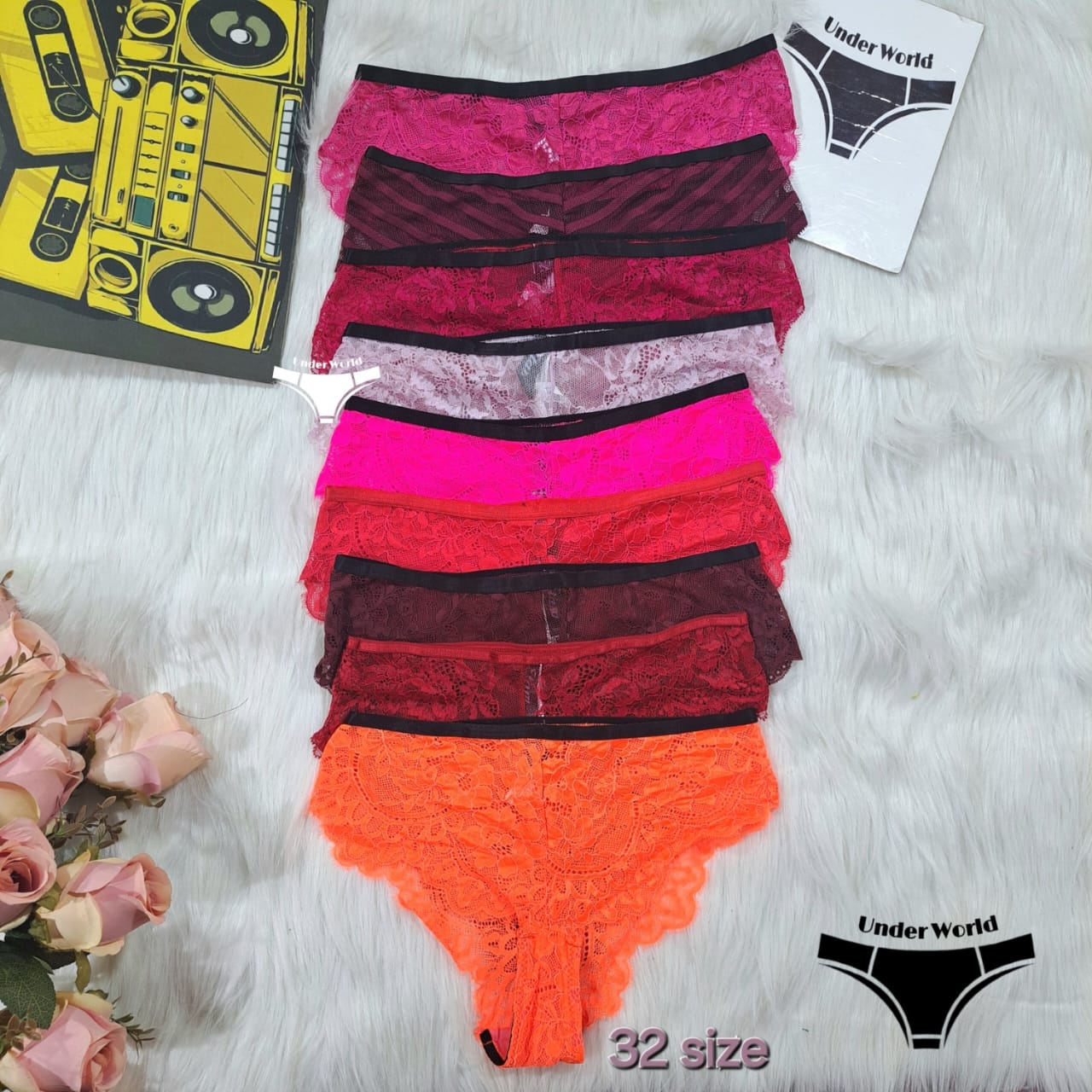Picture of 1pcs Lace Transparent Beautiful Couple Panty For Women & Girl's