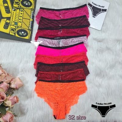 Picture of 1pcs Lace Transparent Beautiful Couple Panty For Women & Girl's