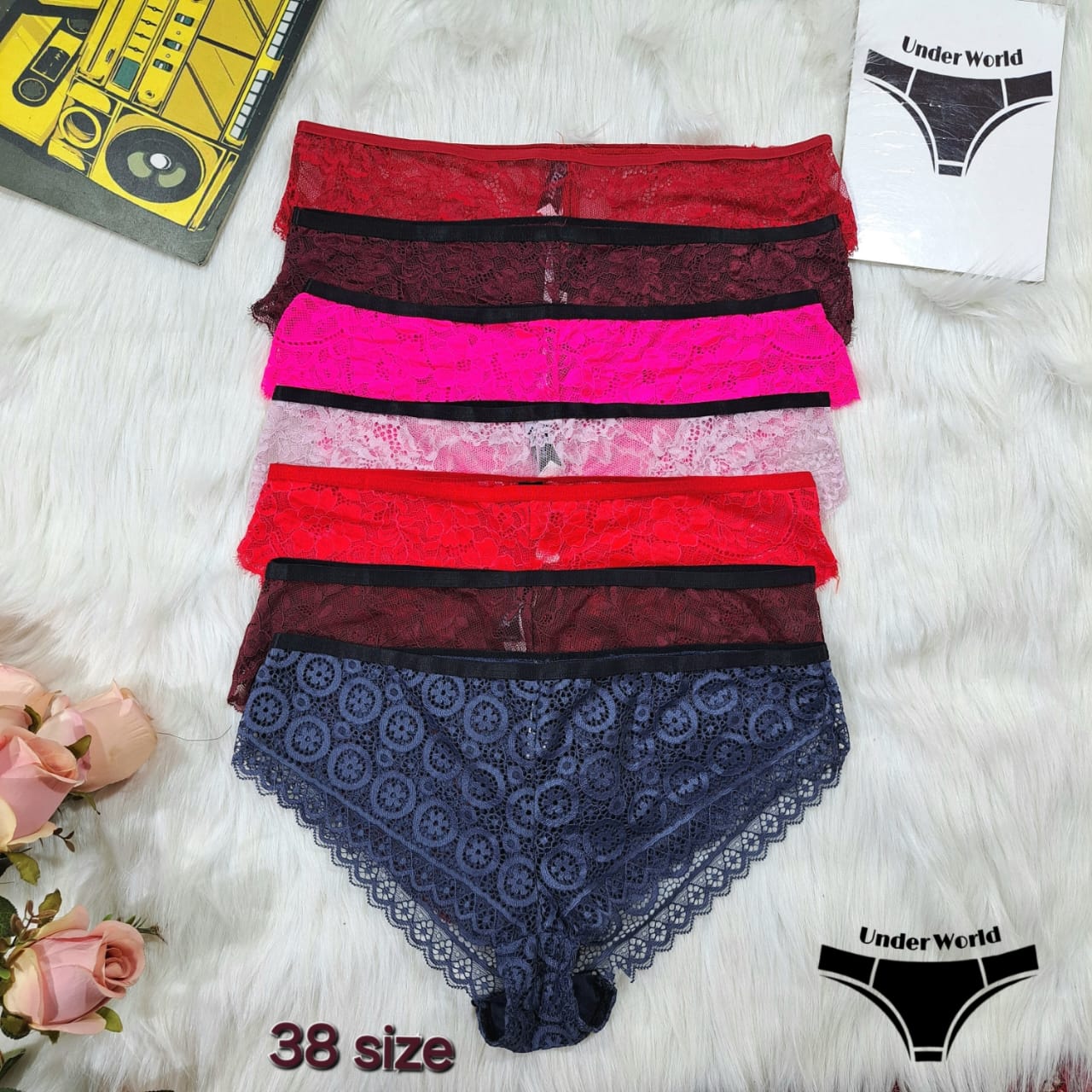 Picture of 1pcs Lace Transparent Beautiful Couple Panty For Women & Girl's