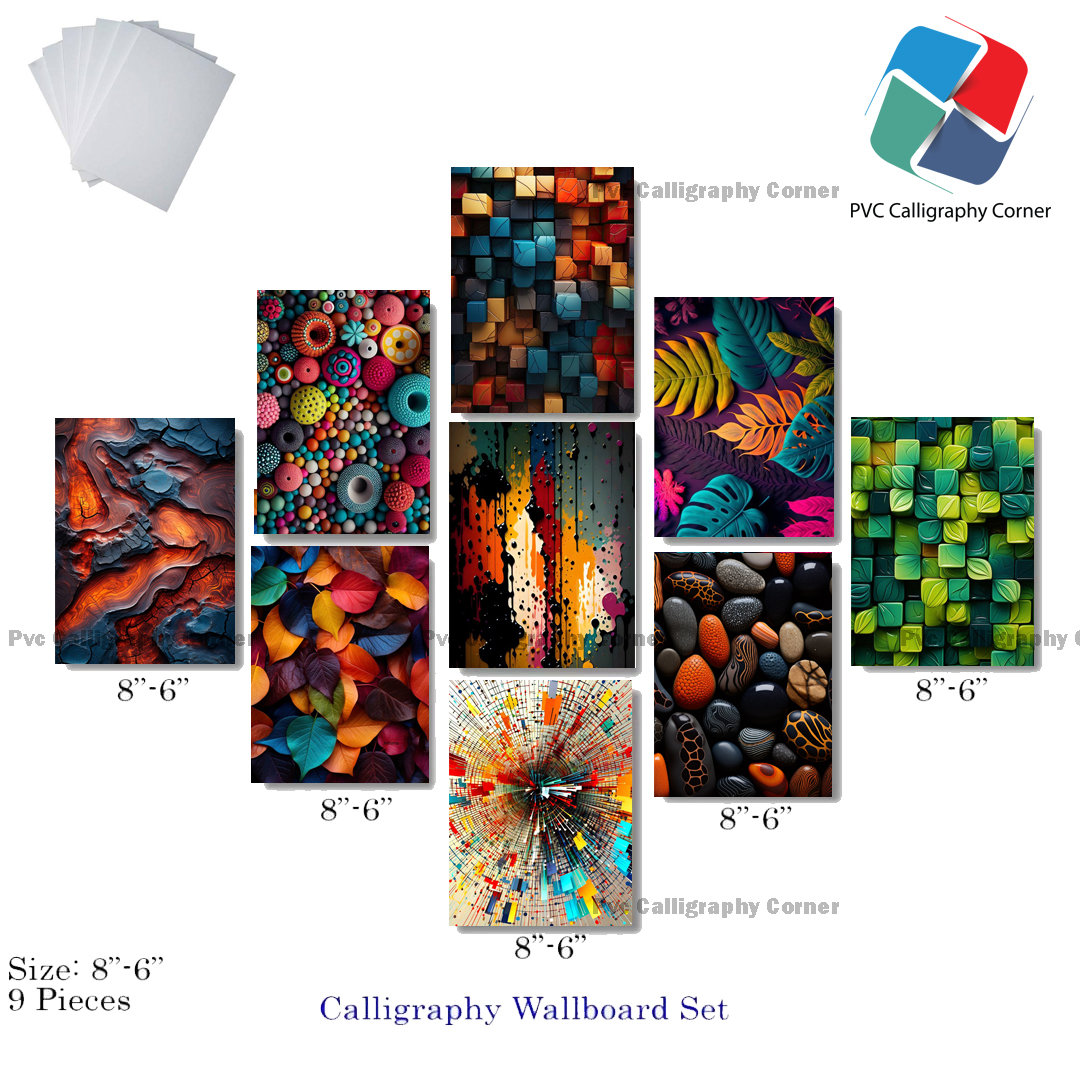 Picture of PVC Wallboard Decoration home decoration item 9 pcs pvc board wall poster wall decor photo on wall canvas art decor for home easy set up with bothside tape 6 by 8 Inch
