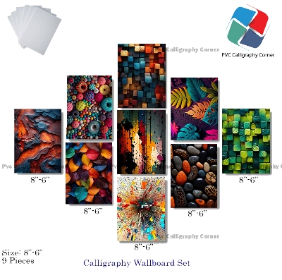 Picture of PVC Wallboard Decoration home decoration item 9 pcs pvc board wall poster wall decor photo on wall canvas art decor for home easy set up with bothside tape 6 by 8 Inch