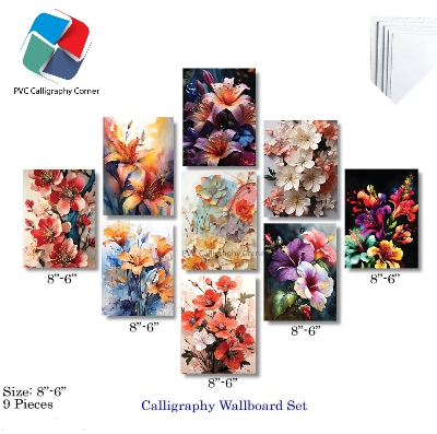 Picture of 9-Piece Unique Wall Decor Set Combo for Home and Office Decoration - Wallmate Decorative Art Panels