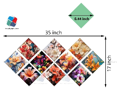 Picture of Wall Decor 10 pcs Most Unique Combo Wallmate set for Home Decoration. Wall Decoration for Home and Office